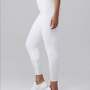 White LLL leggings